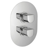 Xenz Ebro douchethermostaatkraan 16x23cm inbouw 3 gats chroom Hoogglans SW104728 Xenz Ebro douchethermostaatkraan 16x23cm inbouw 3 gats chroom Hoogglans SW104728
