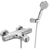 Xenz Pure Mitigeur bain thermostatique set douchette brilliant chromé SW104786 Xenz Pure Mitigeur bain thermostatique set douchette brilliant chromé SW104786