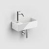 Clou New Flush 3 fontein 35x18cm inclusief plug met kraangat links keramiek wit SW398986 Clou New Flush 3 fontein 35x18cm inclusief plug met kraangat links keramiek wit SW398986