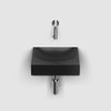 Clou Vale fontein 28x19x7cm zonder kraangat keramiek mat zwart SW451467 Clou Vale fontein 28x19x7cm zonder kraangat keramiek mat zwart SW451467