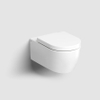 Clou New Hammock Wandtoilet - 54x36.5x38cm - spoelrandloos - met zitting - diepspoel - mat wit SW1442473