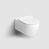 Clou New Hammock hangtoilet – spoelrandloos – diepte 54,5 cm – met dunne softclose zitting – mat wit SW1442476