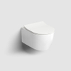 Clou New Hammock hangtoilet – compact – spoelrandloos – diepte 49 cm – met dunne softclose zitting – mat wit SW1471434