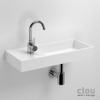 Clou Mini Wash Me Plus fontein met voorbewerkt kraangat links mineral marmer B56xH7.5xD24cm SW9378 Clou Mini Wash Me Plus fontein met voorbewerkt kraangat links mineral marmer B56xH7.5xD24cm SW9378