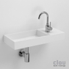 Clou Mini Wash Me Plus fontein met voorbewerkt kraangat rechts mineral marmer B56xH7.5xD24cm SW9379 Clou Mini Wash Me Plus fontein met voorbewerkt kraangat rechts mineral marmer B56xH7.5xD24cm SW9379