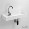 Clou Mini Wash Me Plus fontein met voorbewerkt kraangat links aluite B56xH7.5xD24cm SW9381 Clou Mini Wash Me Plus fontein met voorbewerkt kraangat links aluite B56xH7.5xD24cm SW9381