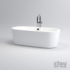 Clou InBe vrijstaand ligbad met popup plug overloop en sifon ovaal wit acryl L176xD56xB79cm SW9397 Clou InBe vrijstaand ligbad met popup plug overloop en sifon ovaal wit acryl L176xD56xB79cm SW9397