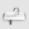 Clou Vale fontein 45 cm met kraangat rechts mat wit keramiek SW451457 Clou Vale fontein 45 cm met kraangat rechts mat wit keramiek SW451457