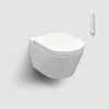 Clou Clever douche-WC met turbo flush 57cm met toiletzitting SW1242493