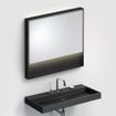 Clou Look at Me Miroir - 80x90x8cm - éclairage à LED - noir mat SW417064