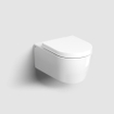 Clou New Hammock Wandtoilet - 54x36.5x38cm - spoelrandloos - met zitting - diepspoel - glans wit SW1442469