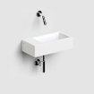 Clou Flush 3 Lave-mains 36x18x9cm sans trou de robinet gauche céramique blanc mat SW795716