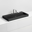 Clou Wash Me lavabo 90x42cm sans bonde Céramique Noir mat SW9257