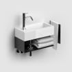 Clou Meuble sous lave-mains avec porte-serviette pour Flush 3 gauche Noir SW358028