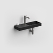 Clou Mini Wash Me fontein 56x19cm kraangat links Keramiek Zwart mat SW9315