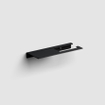 Clou Fold toiletrolhouder zonder klep met planchet mat zwart SW417042