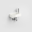 Clou flush 3 lave-mains 36cm prétendu trou de robinet droit avec porte-serviette marbre minéral blanc SW102675