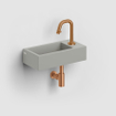 Clou Flush 3 lavabo WC 36x18cm avec trou de robinet à droite gris mat céramique SW795722