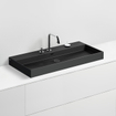 Clou Wash Me lavabo 90x42x8cm sans bonde Céramique Noir mat SW440844