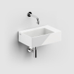 Clou Flush Lave-main 35.5x24.5cm sans trou de robinet céramique blanc brillant SW106236