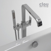 Clou XO Robinet de bain sur pied avec douchette à main type 3 99.5x29cm chrome SW9902