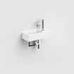 Clou Flush 3 Lave-mains 36cm avec trou de robinet perçable droite et porte-serviette aluite blanc SW102685