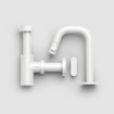 Clou first jeu de robinets de lave-mains pour (nouvelle) chasse d'eau/ blanc SW445739