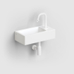 Clou Flush 3 lave-mains 36x18cm avec trou de robinetterie à droite blanc mat céramique SW795713