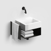 Clou Flush 1 fontein - 28x27x9cm - zonder kraangat - met plug - keramiek Wit SW9325