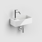 Clou New Flush fontein 35x18cm inclusief plug met kraangat links Keramiek Wit SW398986
