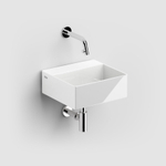 Clou New Flush fontein 28x27cm zonder kraangat met afvoerplug keramiek glanzend wit SW106234