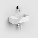 Clou New Flush fontein 35x18cm inclusief afvoerset zonder kraangat Keramiek Wit SW398985