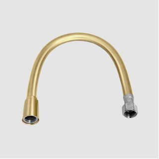 Clou Flexible de raccordement 30cm pvc2x filetage intérieur 3/8" - Doré brossé PVD