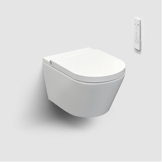 Clou Clever douche-WC met turbo flush 57cm met toiletzitting