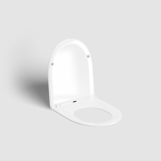 Clou Inbe Abattant WC - 36.8x43.3x5cm - déverrouillage rapide - fermeture douce - avec couvercle - fermeture douce - blanc brillant