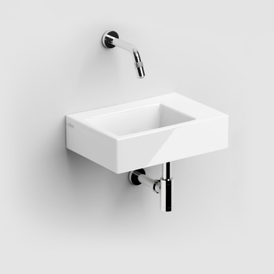 Clou Flush 2 fontein - 36x24.5x9cm - zonder kraangat - met plug - keramiek Wit