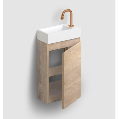 Clou InBe Meuble sous-lavabo pour lavabo - 36x55x18cm - droit - chêne grec