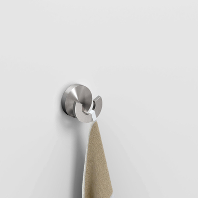 Clou Flat double patère porte-serviettes inox brossé