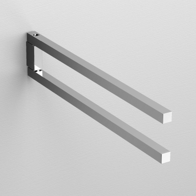 Clou Quadria porte-serviettes 35,7 cm pivotant double chrome