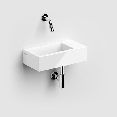 Clou Flush 3 lave-mains 36x18x9cm sans trou de robinet à droite Céramique Blanc