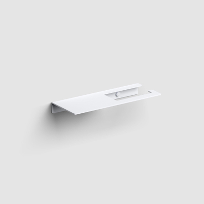 Clou Fold toiletrolhouder zonder klep met planchet mat wit