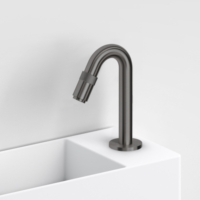 Clou Freddo Robinet de lavabo d’angle - 15,5 cm - montage en saillie - 1 trou - gunmetal brossé