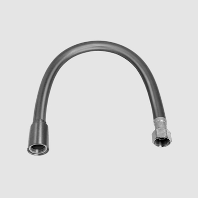 Clou Tuyau de raccordement 30cm pvc2x filetage intérieur 3/8"gunm. brossé PVD