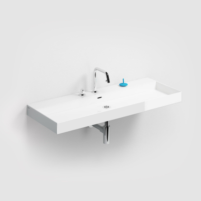 Clou Wash Me lavabo 110x42x8cm sans bonde Céramique Blanc