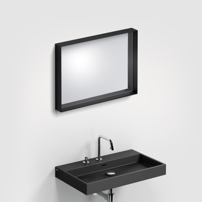 Clou Look at Me miroir – rectangle – 70 x 50 cm – sans éclairage – Noir mat