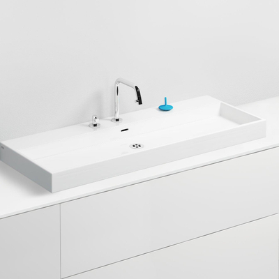 Clou Wash Me lavabo 110x42cm sans bonde Céramique Blanc