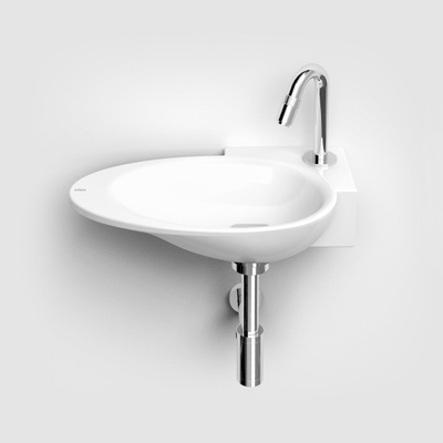 Clou First vasque de lave-mains 38.8x24.6cm trou de robinet à droite Céramique Blanc