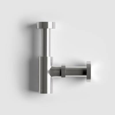 Clou Mini Suk siphon design spécial pour petits lave-mains inox brossé