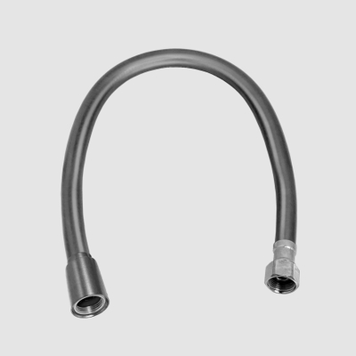 Clou Tuyau de raccordement 40cm pvc2x filetage intérieur 3/8"gunm. brossé PVD
