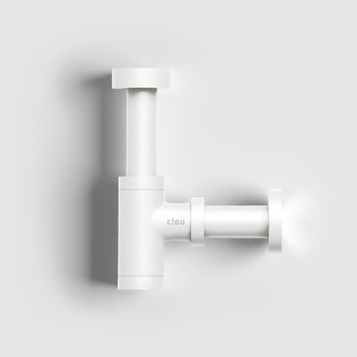 Clou Mini Suk siphon de lavabo 3,8x29cm Blanc mat